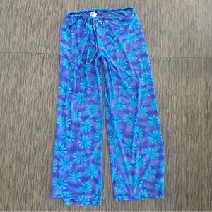 Leilani mesh Bright Blue Floral swim Pants